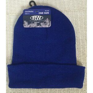 Rugged Wear RW Beanie Hat Men One Size Blue Cold Weather New with Tags